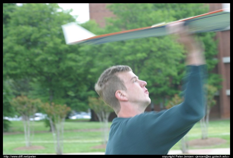 Peter launching the Zagi THL