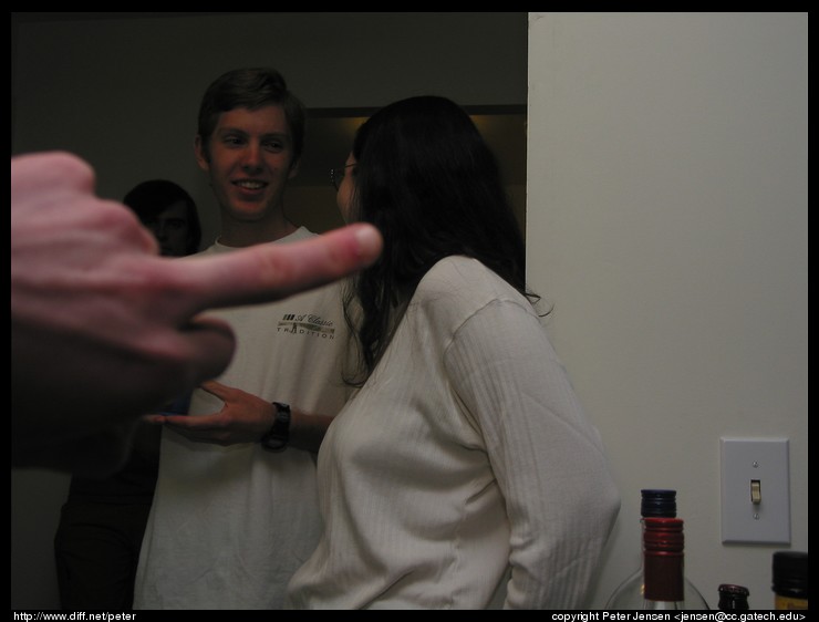 Tim, Meghan, and Beckham's finger