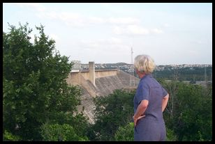 Kathi looking out over the slope