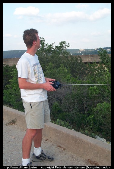 Peter sloping at Mansfield dam