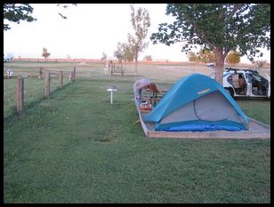 setting up camp