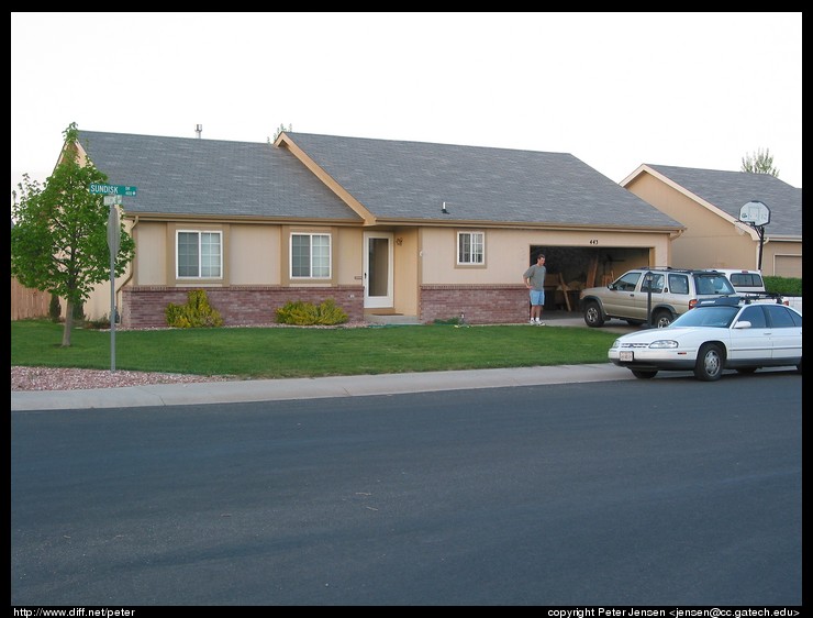 Ryan outside their house