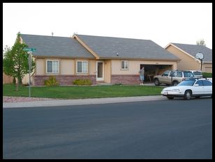 Ryan outside their house