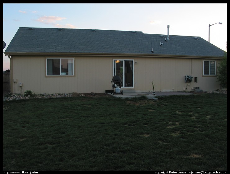 the house from the back yard