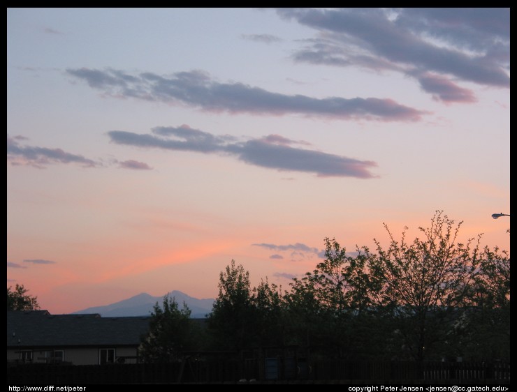 sunset and mountains off to the west