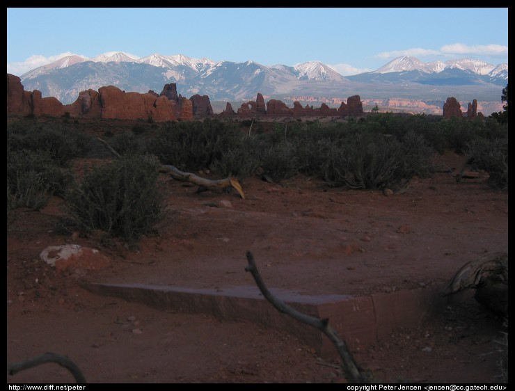 mountains in the background