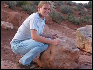 Ana, looking at rock formations