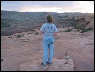 Ana, looking out over the valley