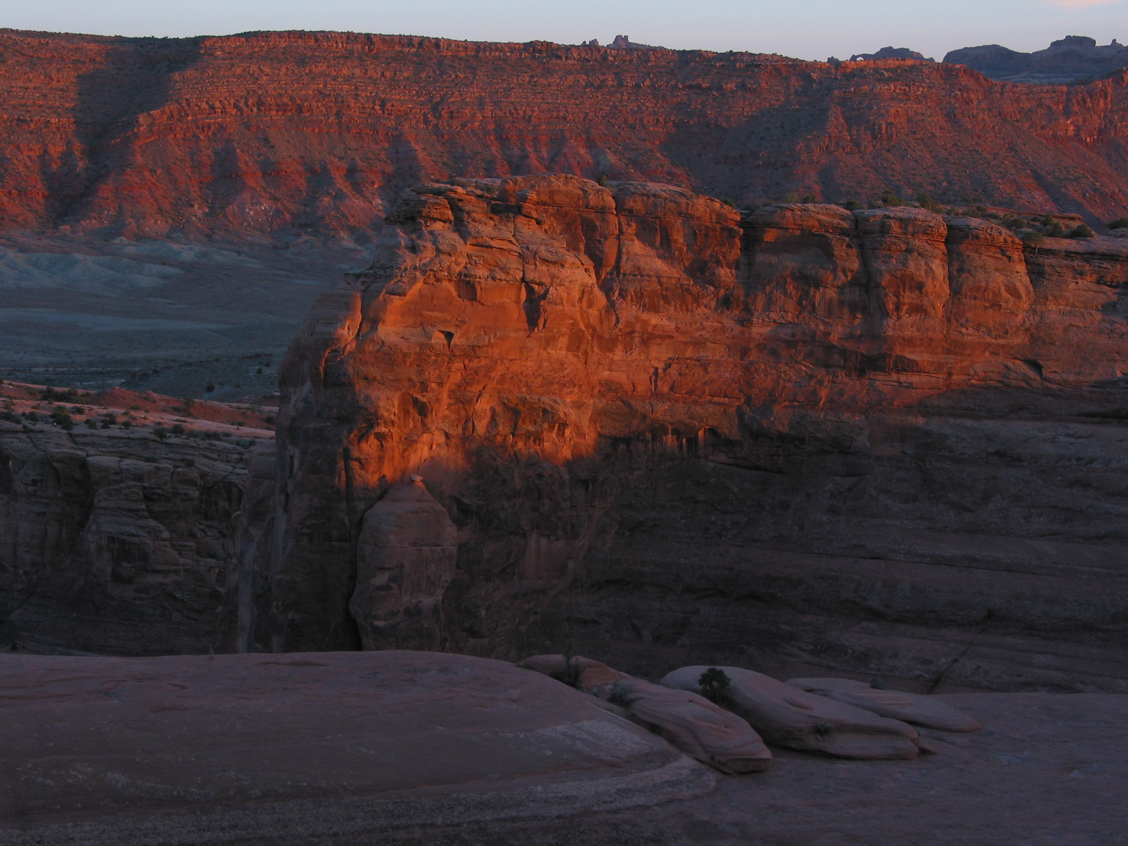 opposite wall of canyons