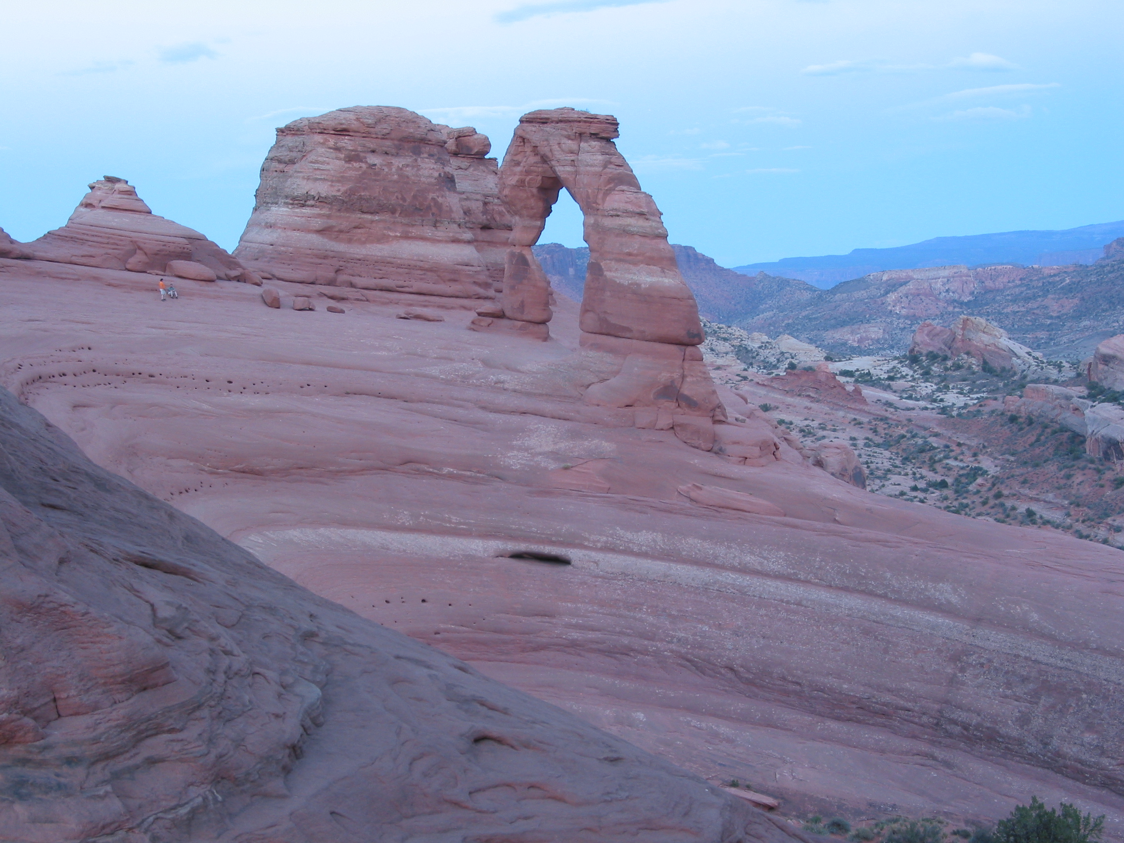 Delicate Arch (as viewed after sunset from another small arch)