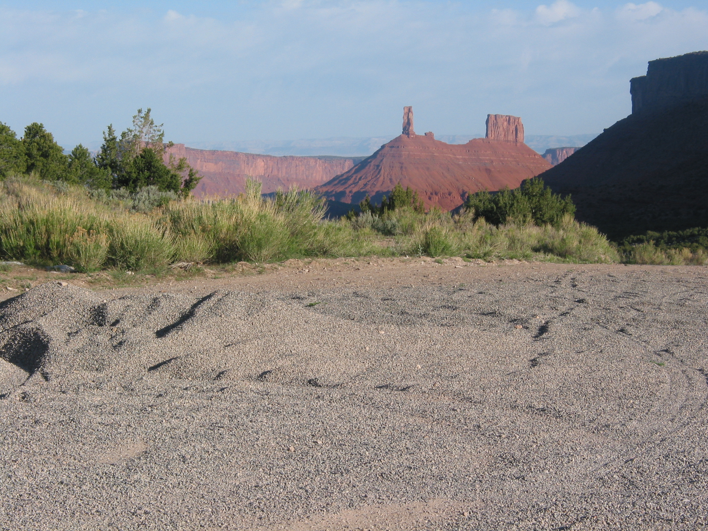 view from pull-out campsite
