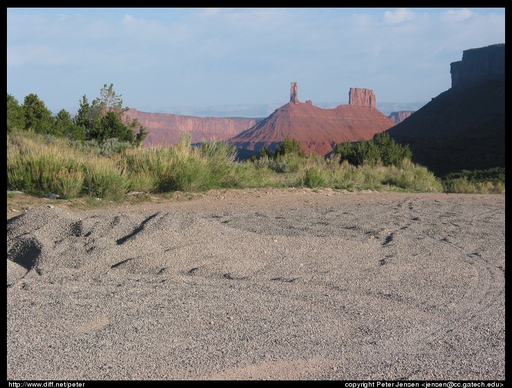 view from pull-out campsite
