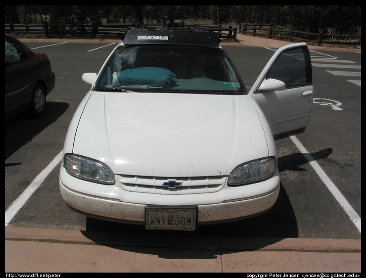 note the bugs down on the grill and license plate