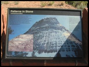 Checkerboard Mesa explanatory sign