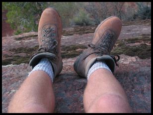 boots w/ red dust