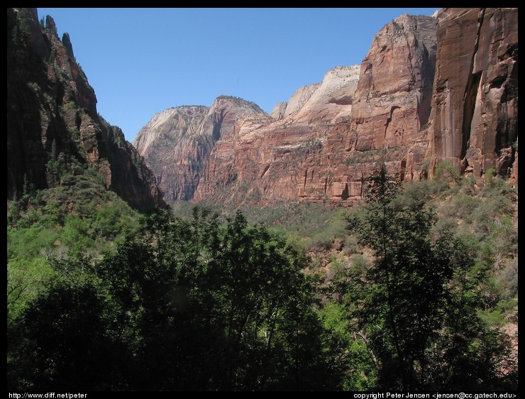 view down-canyon