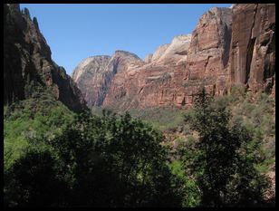 view down-canyon