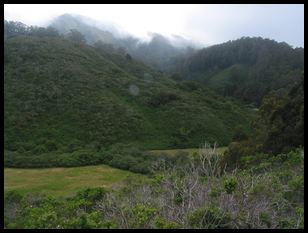 across the valley