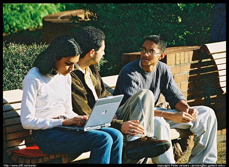 Nasir (center) and friends by the CoC