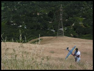 Legun, after a nice landing 25' down the slope