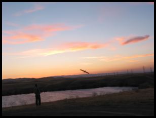 Peter soaring the Moth at Los Banos