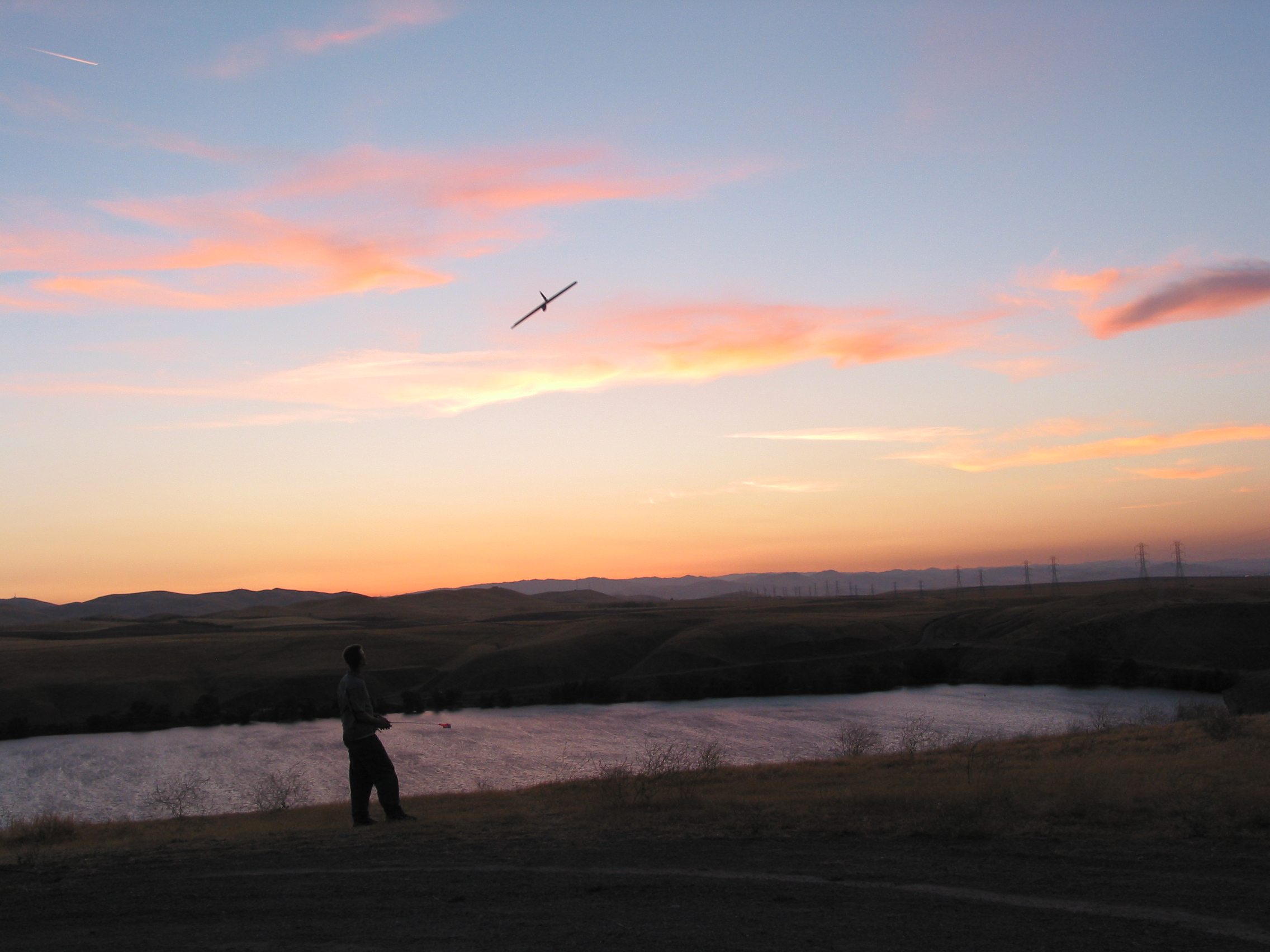 Peter soaring the Moth at Los Banos