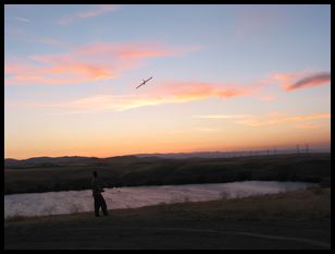 Peter soaring the Moth at Los Banos