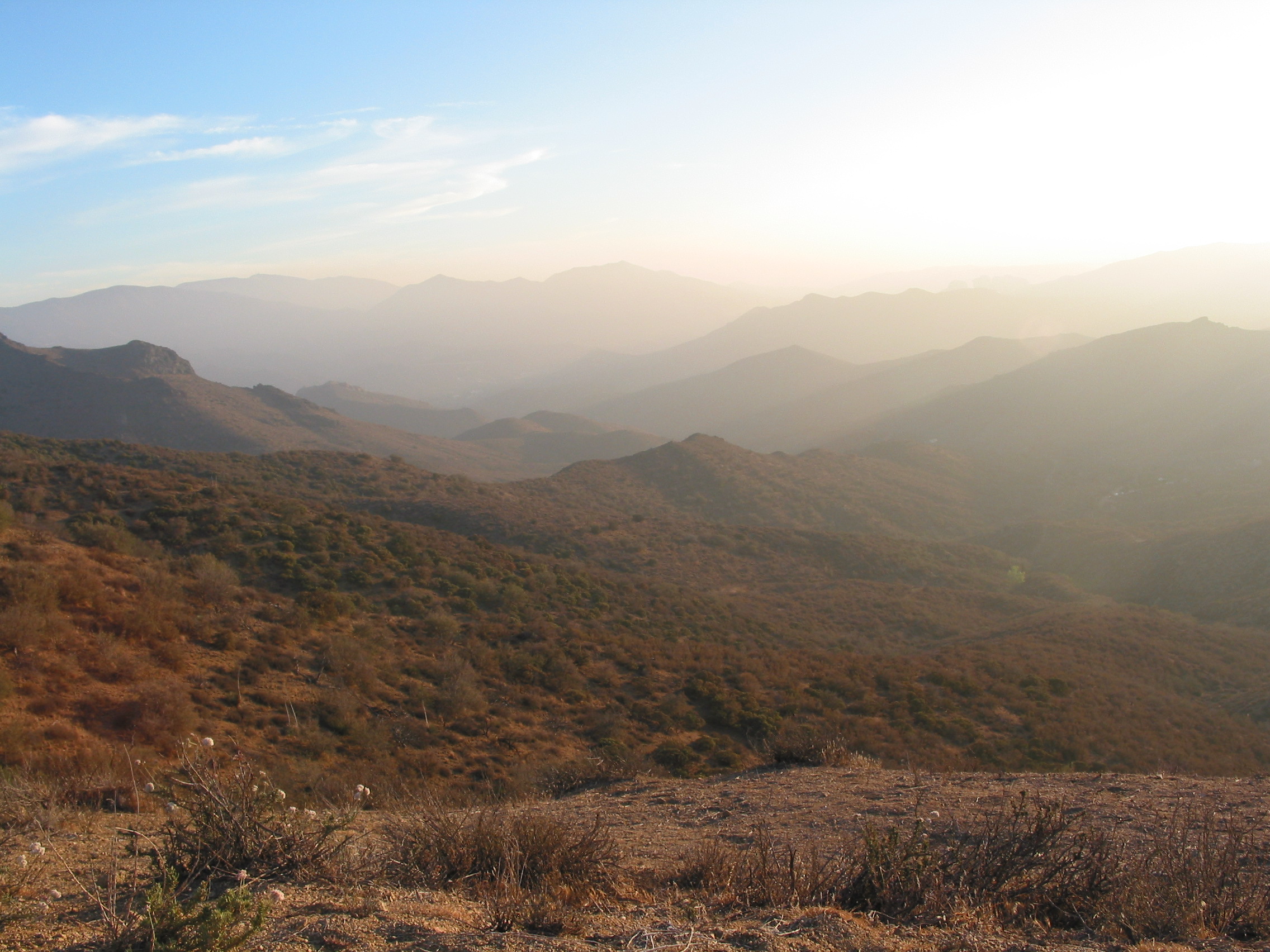 view out from Parker Mountain