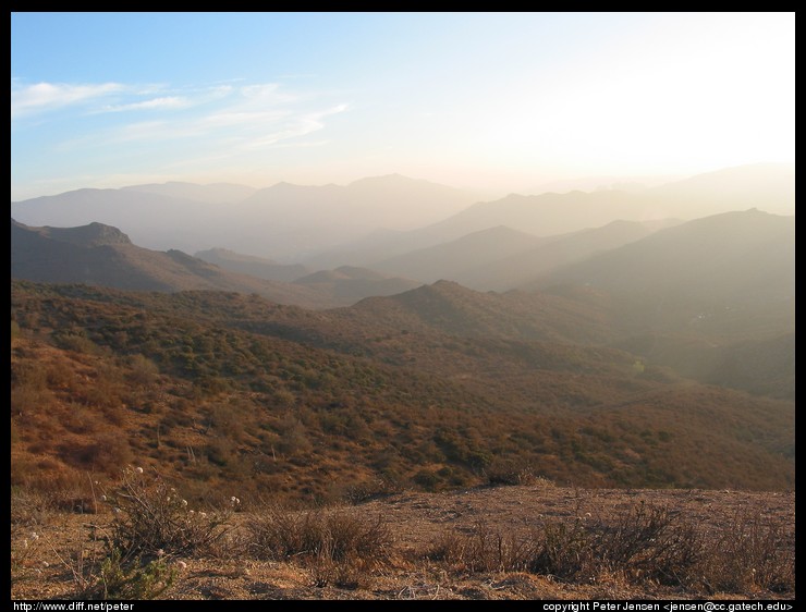 view out from Parker Mountain