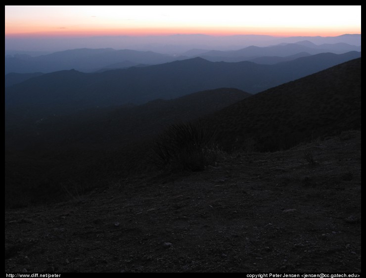 sunset over the foothills of LA