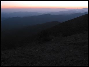 sunset over the foothills of LA