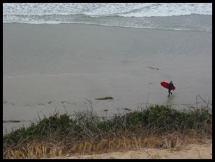 surfer on the beach