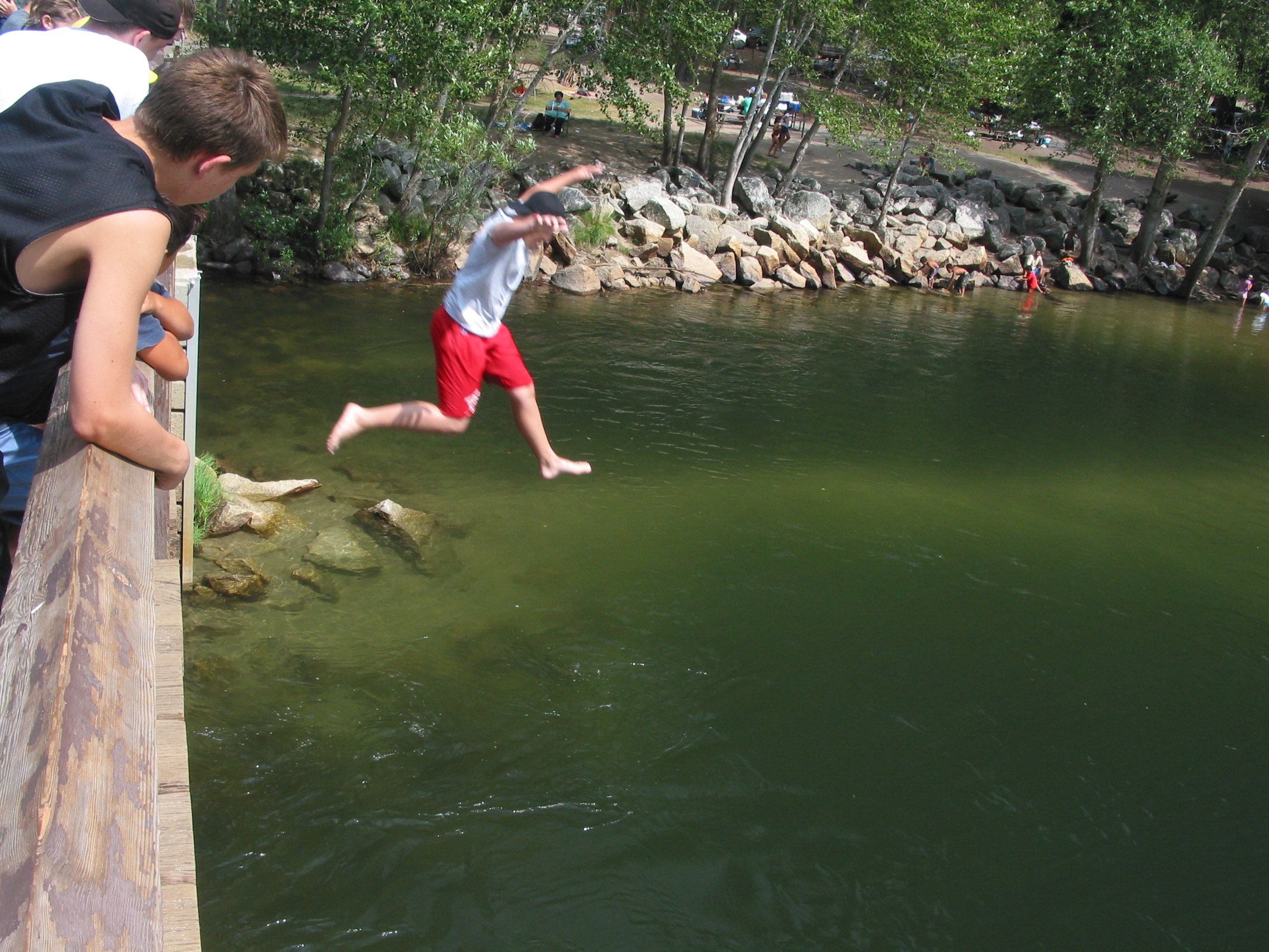 jumping off the bridge