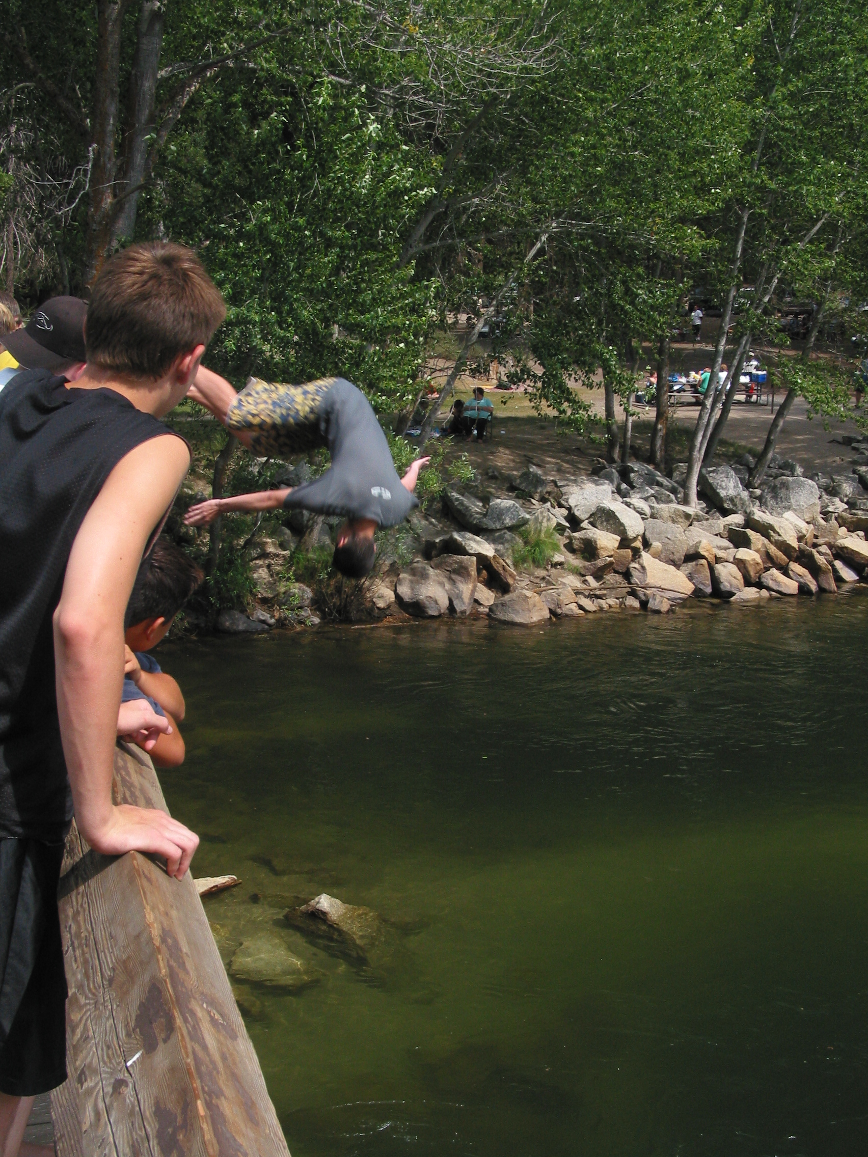 jumping off the bridge