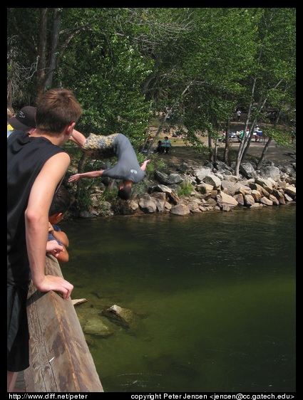 jumping off the bridge