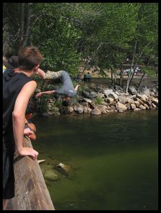 jumping off the bridge