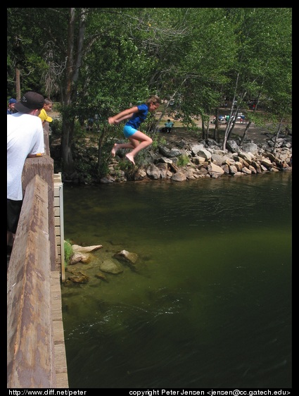 jumping off the bridge