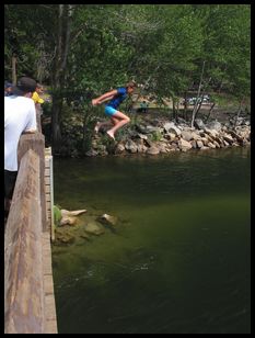 jumping off the bridge