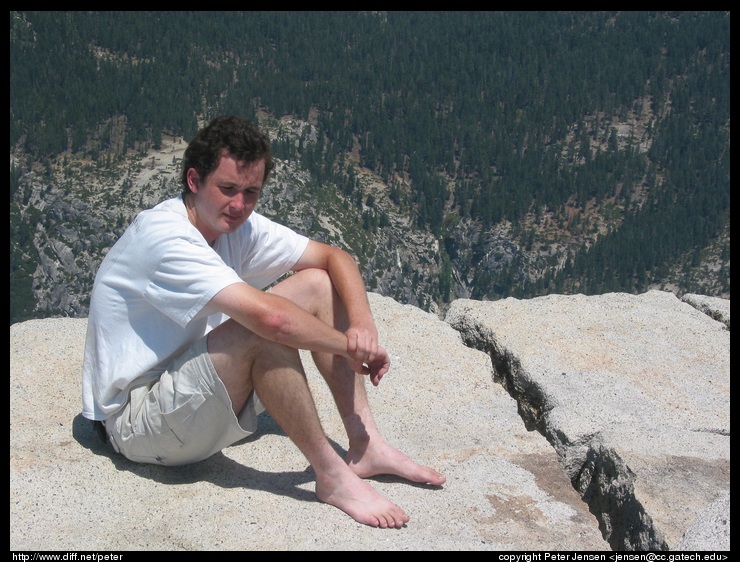 John, resting with unshod feet