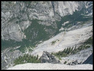 leaning over the edge (~2000 feet down)