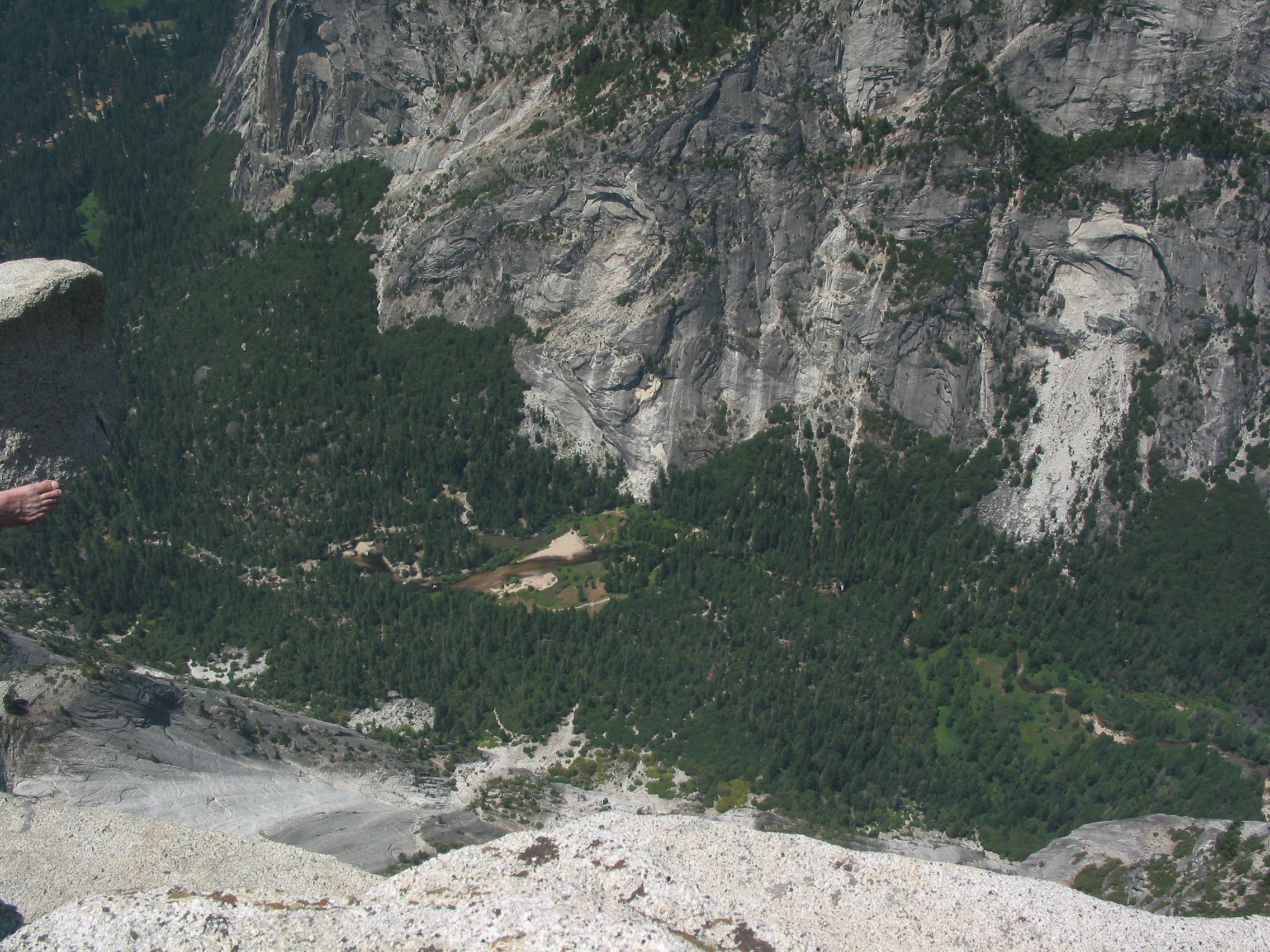 looking down, with Peter's foot on the left