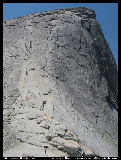 the Half Dome approach from a distance
