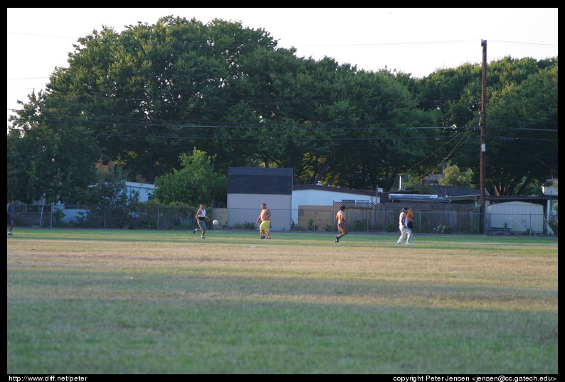 people playing soccer at Scott Lane Elementary field