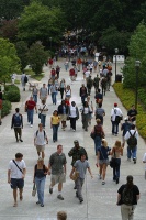 Skiles walkway at lunchtime