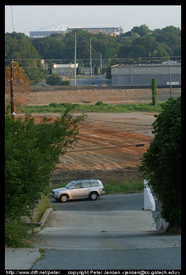 view from tower base N of Bishop street