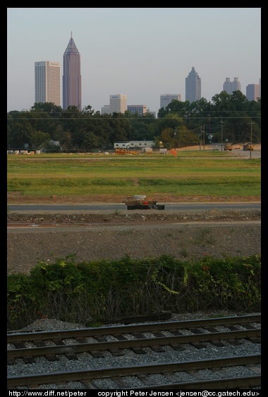 Atlantic station with tracks