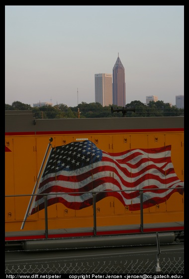 Atlantic station with flag car