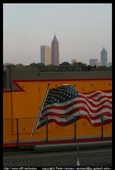 Atlantic station with flag car