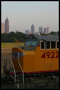 Atlantic station with end locomotive