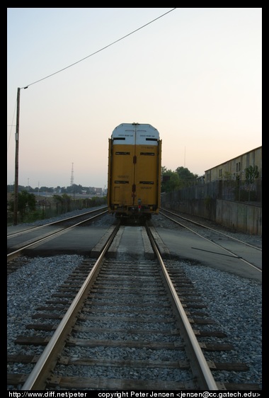 end of the train (and yes, I checked behind me before and during)